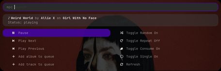 the main rofi window