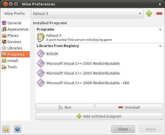 Screenshot of main Vineyard window